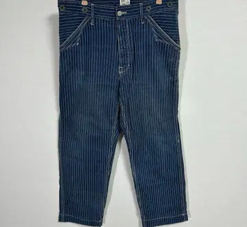 Schott 워배시 히코리 스트라이프 데님 팬츠 W32