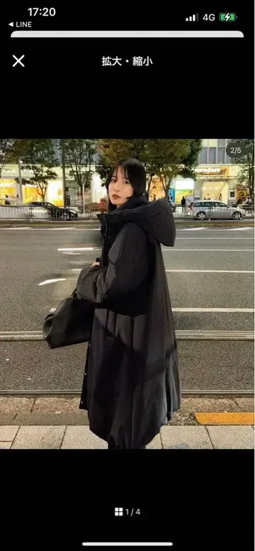 CLANE 벌룬 후디 롱 다운 코트 블랙