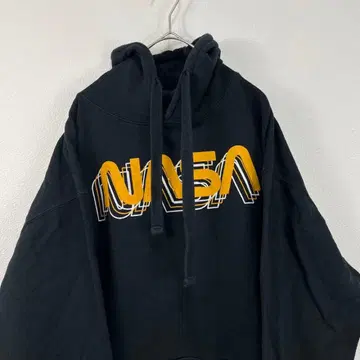 00s nasa 로고 후드티 블랙