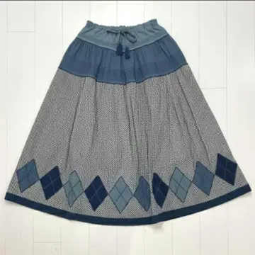 원더풀 월드 패치워크 체크 스커트 핑크하우스 카네코 이사오