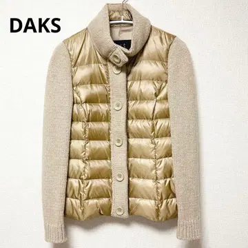 [DAKS] 베이지 다운 자켓 소매 니트