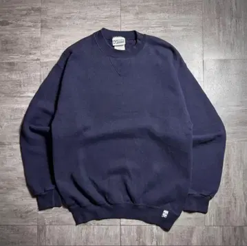 [ 90's ] DISCUS 네이비 무지 맨투맨 V 가제트 M 사이즈