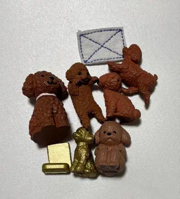 토이 푸들 입상 피규어 가챠 묶음 판매 걸레질 기다림