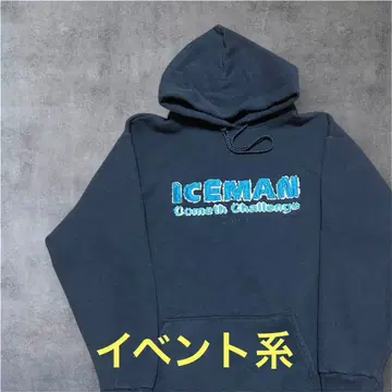 ICEMAN Cometh Challenge 자수 로고 후드티