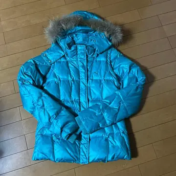 PUMA 후드 부착 다운 자켓 에메랄드 그린