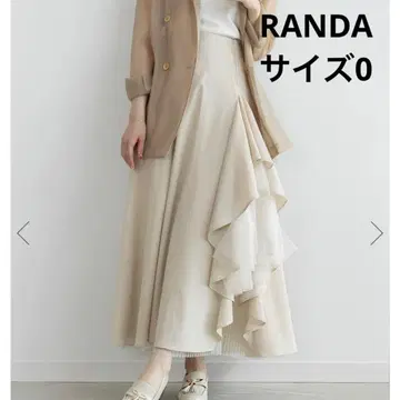 택 포함 새상품 RANDA 디자인 프릴 하이웨스트 스커트