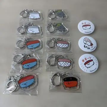 오슈시다요 아크릴 키링 캔뱃지