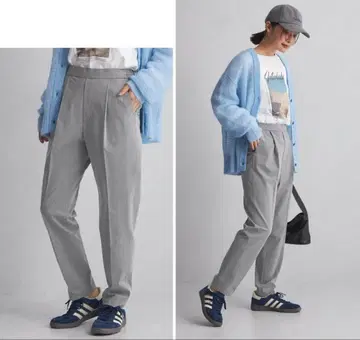 그린 레이블 릴랙싱 올마이 테이퍼드 팬츠 그레이