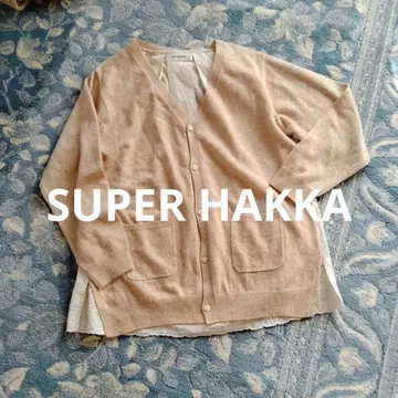 SUPER HAKKA 레이스 믹스 베이지 가디건 새상품급