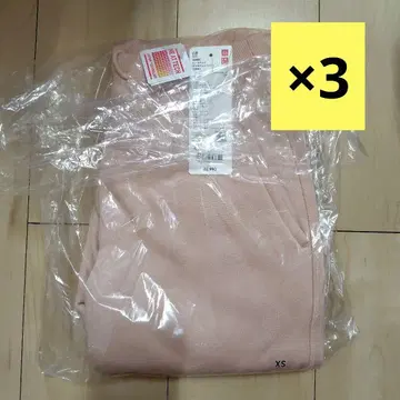 [새상품] 유니클로 히트텍 보아 스웨트 팬츠 긴 길이+ XS 핑크 3점