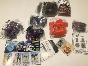 새상품 캡슐 피규어 4종 세트 승마 건설기계 미니 굴착기 해골 바디