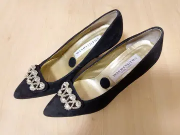 WASHINGTON 블랙 스틸레토 펌프스 22 E