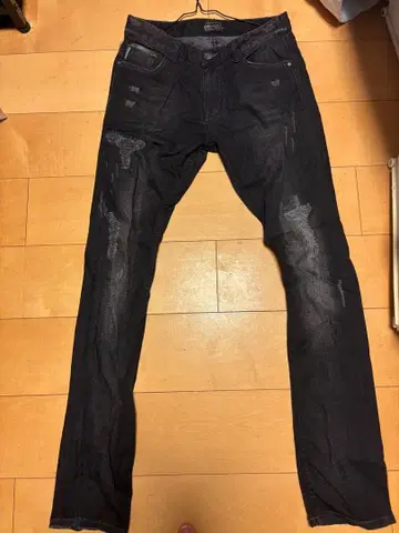 ZARA 데미지 가공 스키니 데님 40/31