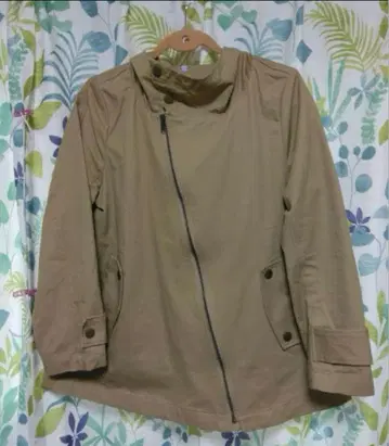 사선 지퍼 후드티 블루종