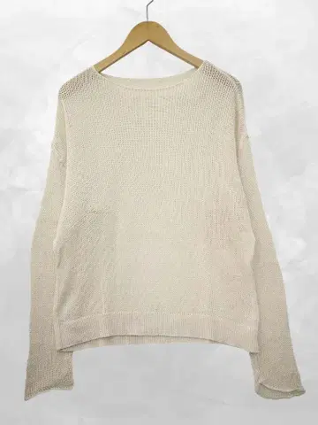 ENTO 에 시스루편 코튼 니트 FREE IVORY