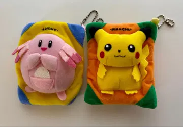 피카츄 럭키 봉제 인형 키체인 포함