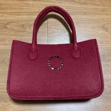 [ 미사용 ] 핑크하우스 로고형 펠트 백 아카