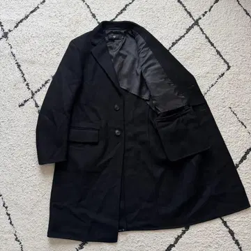 미사용 UNIQLO 플러스J 울 블렌드 체스터 코트 블랙 S