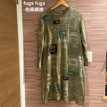 FUGA FUGA 사토 섬유 긴팔 원피스