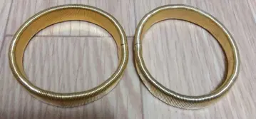 골드 리브 디자인 팔찌 2개 세트