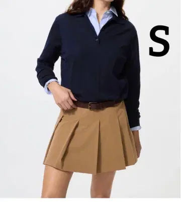 미사용 새상품 유니클로 플리츠 스코트 S