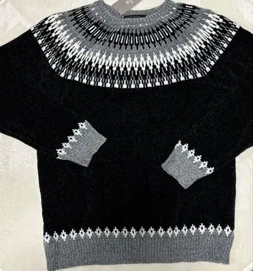 몰얀 집심 패턴 니트