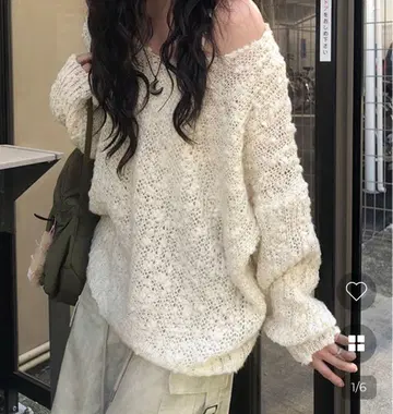 anyonemore 포근루즈부클니트 ivory