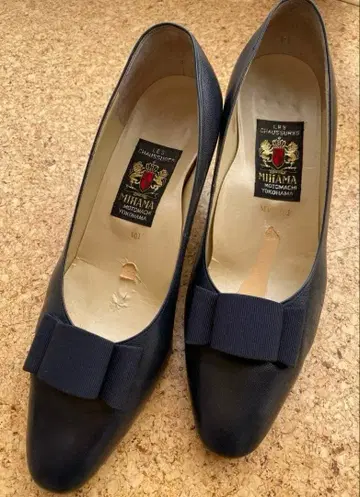MIHAMA 리본 펌프스 24.5 네이비