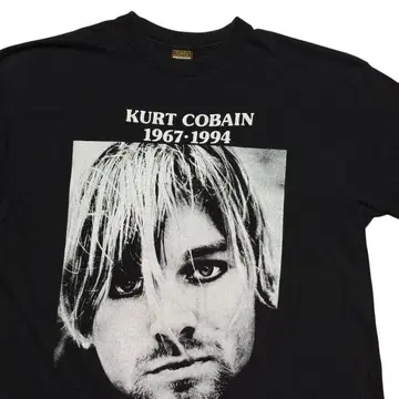 레어 90s NIRVANA Kurt Cobain 추모 T셔츠 Euro