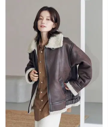 Ungrid 페이크 무스탕 보아 블루종