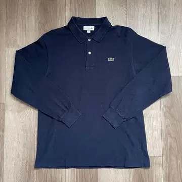 LACOSTE 네이비 긴팔 피케 셔츠 US M