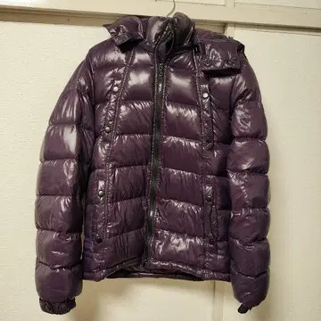 AZUL 후드 부착 다운 자켓 S 퍼플