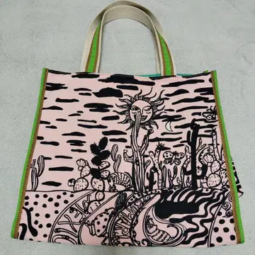 최종 가격 인하 새상품급 tsumori chisato 아트 프린트 토트백