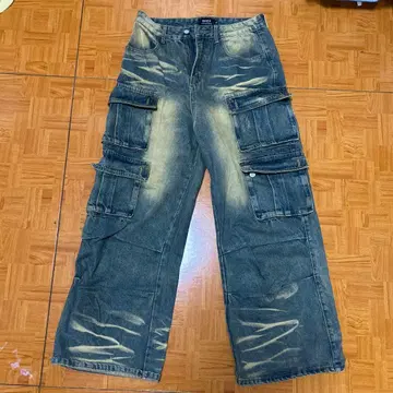 RHNDE XL 빈티지 데님 카고 데님 청바지