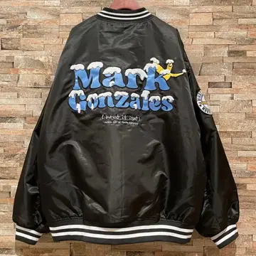 Mark Gonzales 바시티 자켓 블랙