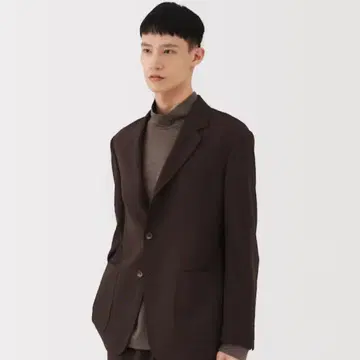 MUJI Labo 유니폼 소재 셋업 브라운