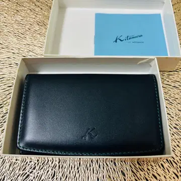 키타무라 명함지갑 카드 케이스 네이비
