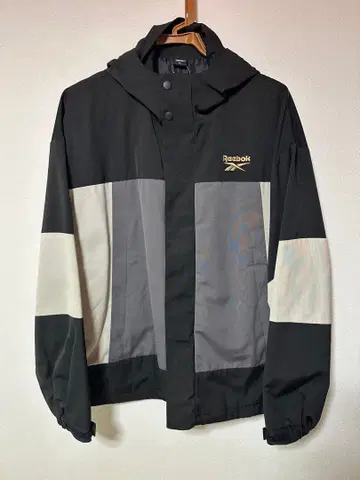 Reebok 스트레치 타스란 후드 자켓 블랙