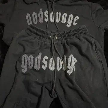 godsavage 블랙 셋업 M 사이즈