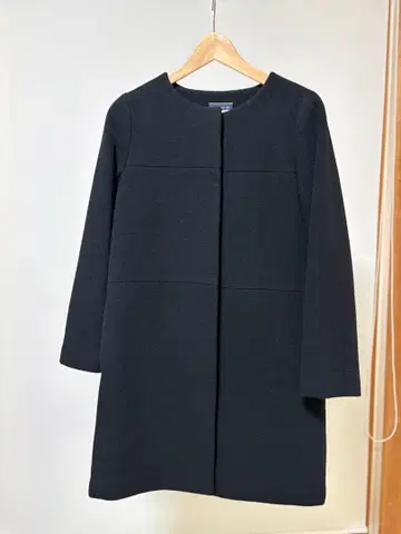 여성용 블랙 롱 코트