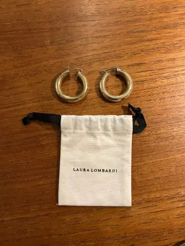 LAURA LOMBARDI 후프 귀걸이 약 직경 4cm