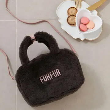 FURFUR 퍼퍼 에코 퍼 스퀘어 보스턴 백 CGRY