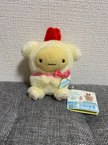 스미코구라시 강아지와 강아지 놀이 앉은 봉제 인형 새우튀김 꼬리