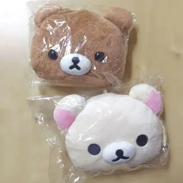 리락쿠마 봉제 인형 릴 포함 패스 케이스 파우치