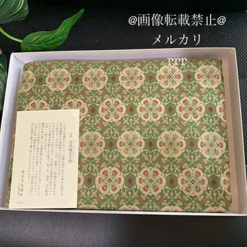 타츠무라 미술 직물 화조매화문 금 일본 정통의상 소품 순수 실크