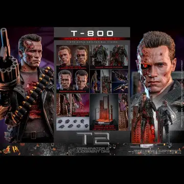 [ 새상품 ] 핫토이즈 터미네이터 2 T-800 배틀 데미지 2.0 버전