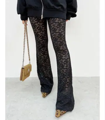 [ 새상품급 ] EVRIS 레이스 플레어 팬츠 S