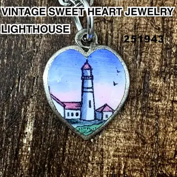 스위트하트 주얼리 등대 라이트하우스 실버 빈티지 목걸이