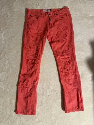 GROOVY COLORS 데미지 데님 팬츠 M