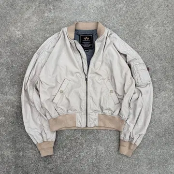 ALPHA MA-1 플라이트 자켓 베이지 짧은 기장 y2k 스트릿